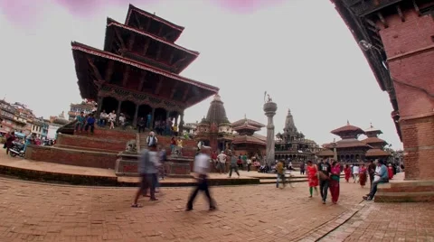 Patan Durbar Square (Timelapse), Nepal Stock Footage 40958801