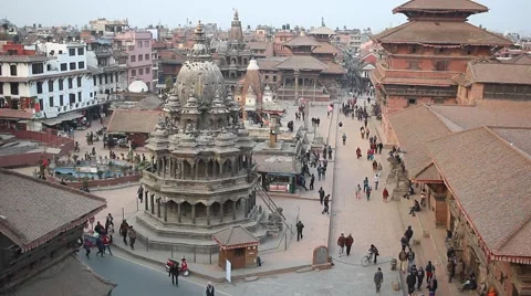 Patan Durbar Squere Stock Footage 58572486