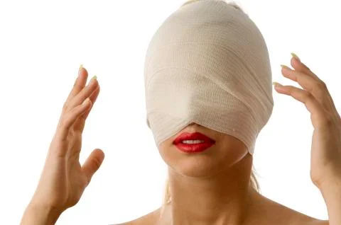 The patch and hand Stock Photos