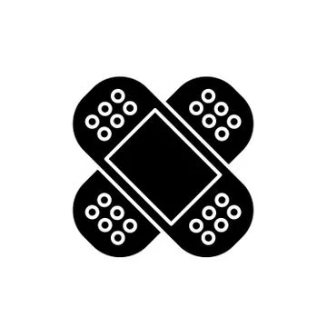 Patch black icon, vector sign on isolated background. Patch concept symbol イラスト素材