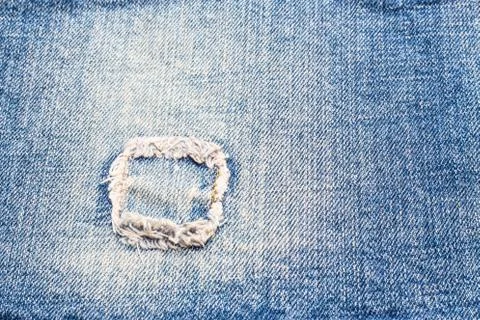 Patch blue jeans Stock Photos
