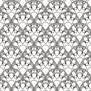 Patch Boho Flower Seamless Pattern. Mandala patchwork, oriental design. Wal.. Stock Illustration