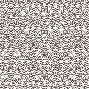 Patch Boho Flower Seamless Pattern. Mandala patchwork, oriental design Illustrazione stock