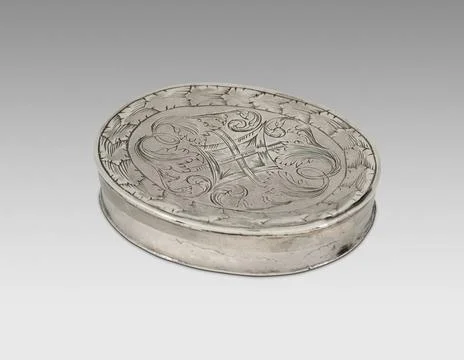 Patch Box c 1710 1730 Newport. Patch boxes were popular accessories for bo... Stock Photos