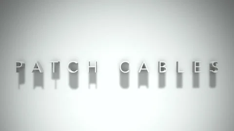 Patch cables 3D title animation with shadows on a white background 스톡 동영상 297905933