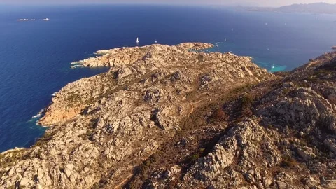 Patch to the Cala Coticcio Beach. Stock Footage 82615793