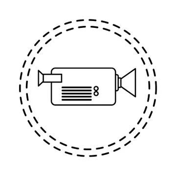 Patch of cinema video camera isolated icon Stock Illustration