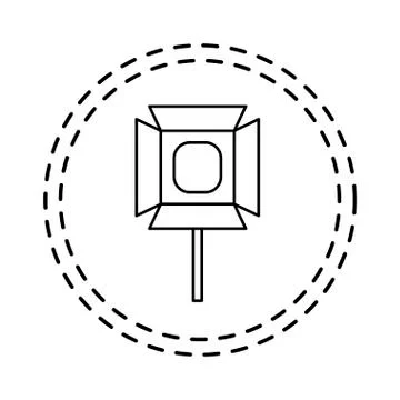 Patch of cinema video camera isolated icon Stock Illustration