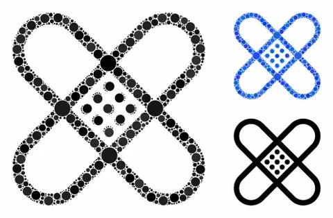 Patch Composition Icon of Spheric Items Stock Illustration