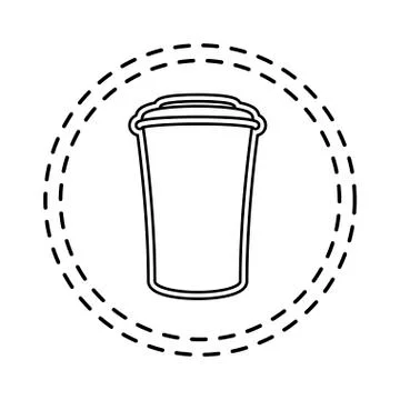 Patch of container beverage drink isolated icon Stock Illustration
