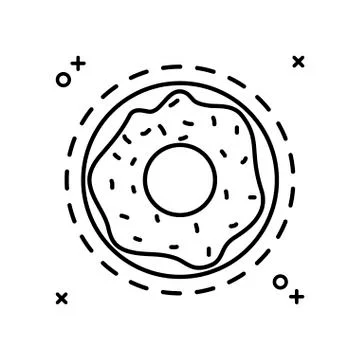 Patch of delicious and sweet donut 库存插图
