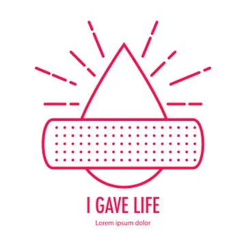 Patch on Drop blood Stock Illustration