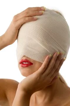 The patch on face Stock Photos