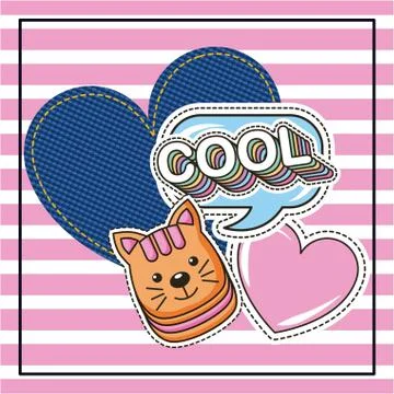 Patch fashion denim Ilustración de archivo