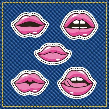 Patch fashion denim Ilustración de archivo