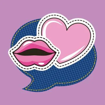 Patch fashion denim Stock Illustration