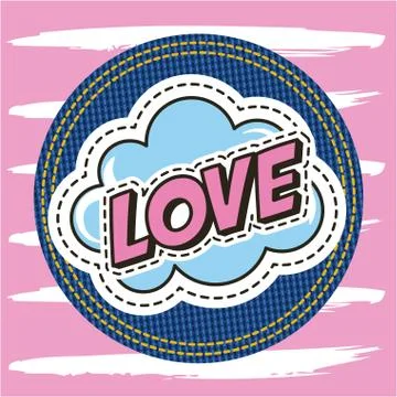 Patch fashion denim Stock Illustration