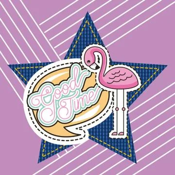 Patch fashion denim Ilustración de archivo