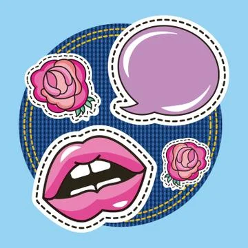 Patch fashion denim Ilustración de archivo