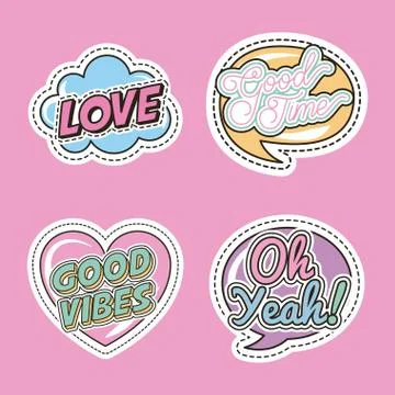 Patch fashion denim Stock Illustration