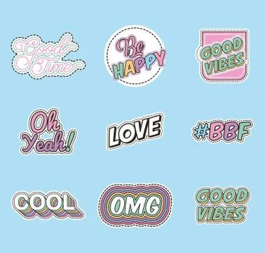 Patch fashion denim Stock Illustration