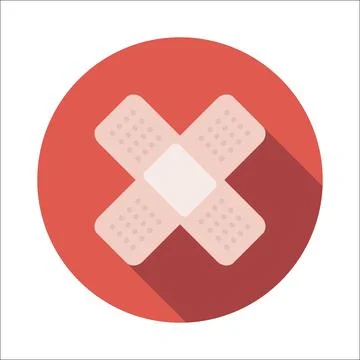 Patch flat icon Stock Illustration