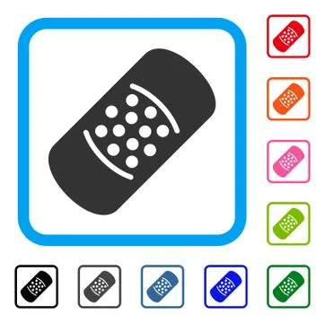 Patch Framed Icon Stock Illustration