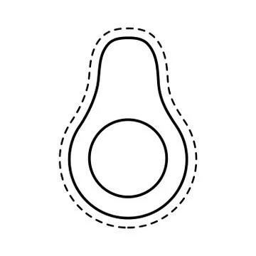 Patch of fresh healthy avocado Stock Illustration