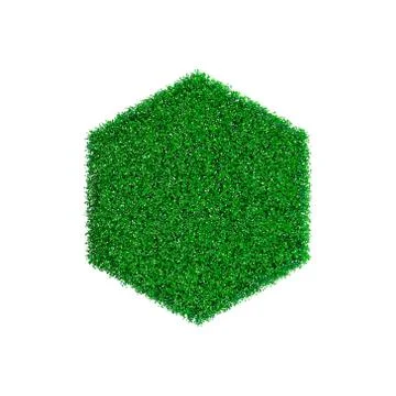 Patch of grass in form of hexagon. Vector illustration. Ilustración de archivo