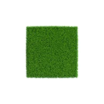 Patch of grass in form of square.3D rendering illustration. Иллюстрация