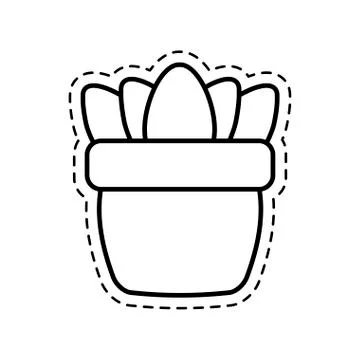 Patch of houseplant in pot Ilustración de archivo