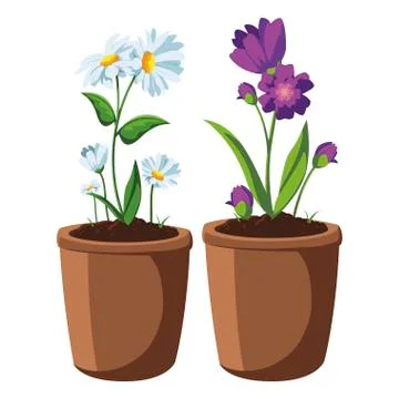 Patch of houseplant in pot Ilustración de archivo