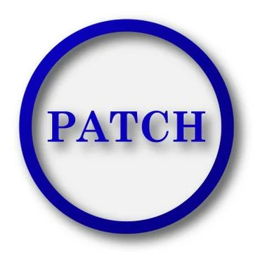 Patch icon. Blue internet button on white background.. Ilustración de archivo