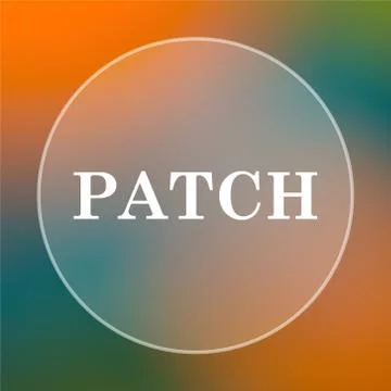 Patch icon. Internet button on colored  background.. Ilustración de archivo