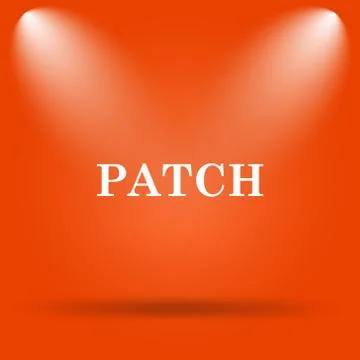 Patch icon. Internet button on orange background.. 스톡 일러스트