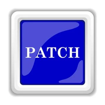 Patch icon. Internet button on white background.. Illustrazione stock