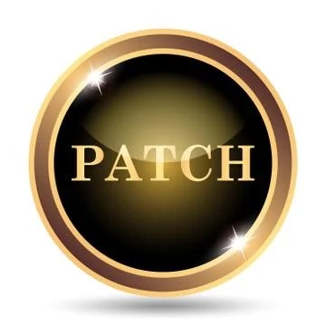 Patch icon. Internet button on white background.. Ilustración de archivo