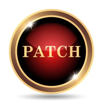 Patch icon. Internet button on white background.. Illustrazione stock