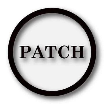 Patch icon. Internet button on white background.. Illustrazione stock