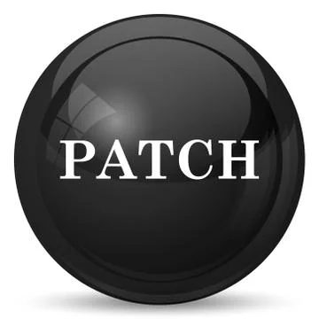 Patch icon. Internet button on white background.. Illustrazione stock