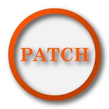 Patch icon. Internet button on white background.. Illustrazione stock