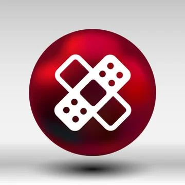 Patch icon line plaster isolated aid medical Stock Illustration