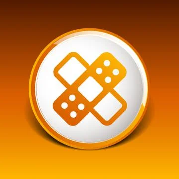 Patch icon line plaster isolated aid medical Stock Illustration