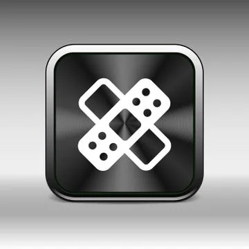 Patch icon line plaster isolated aid medical Stock Illustration