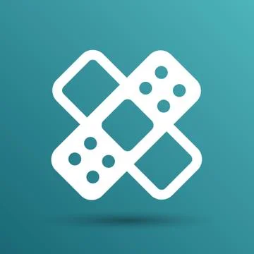 Patch icon line plaster isolated aid medical Stock Illustration