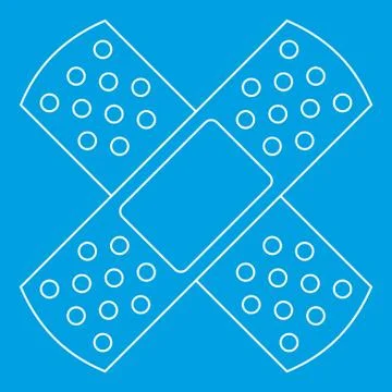 Patch icon, outline style Stock Illustration