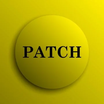 Patch icon. Yellow internet button.. Ilustración de archivo