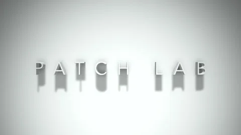 Patch lab 3D title animation with shadows on a white background Vídeos de archivo 297517108