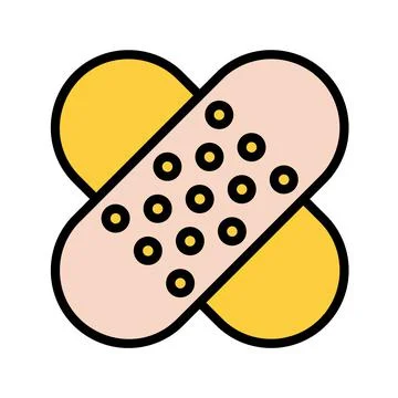 Patch lineal color vector icon 스톡 일러스트