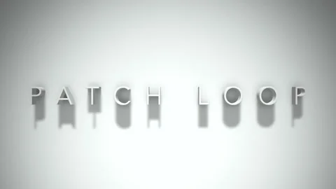 Patch loop 3D title animation with shadows on a white background Stock Footage 297517113